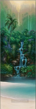 Paisajes Painting - Montañas de la selva tropical de Enchanted Falls